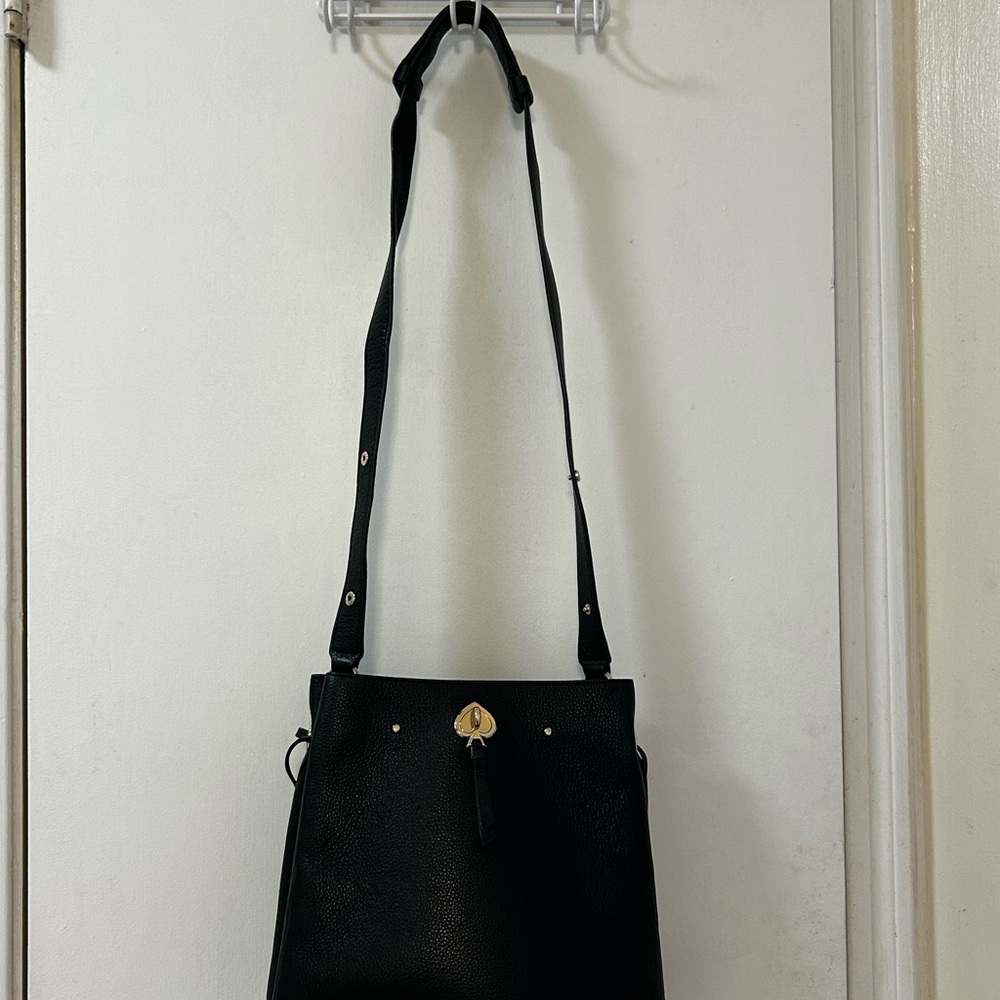 Kate Spade Black Shoulder Bag with Gold Hardware